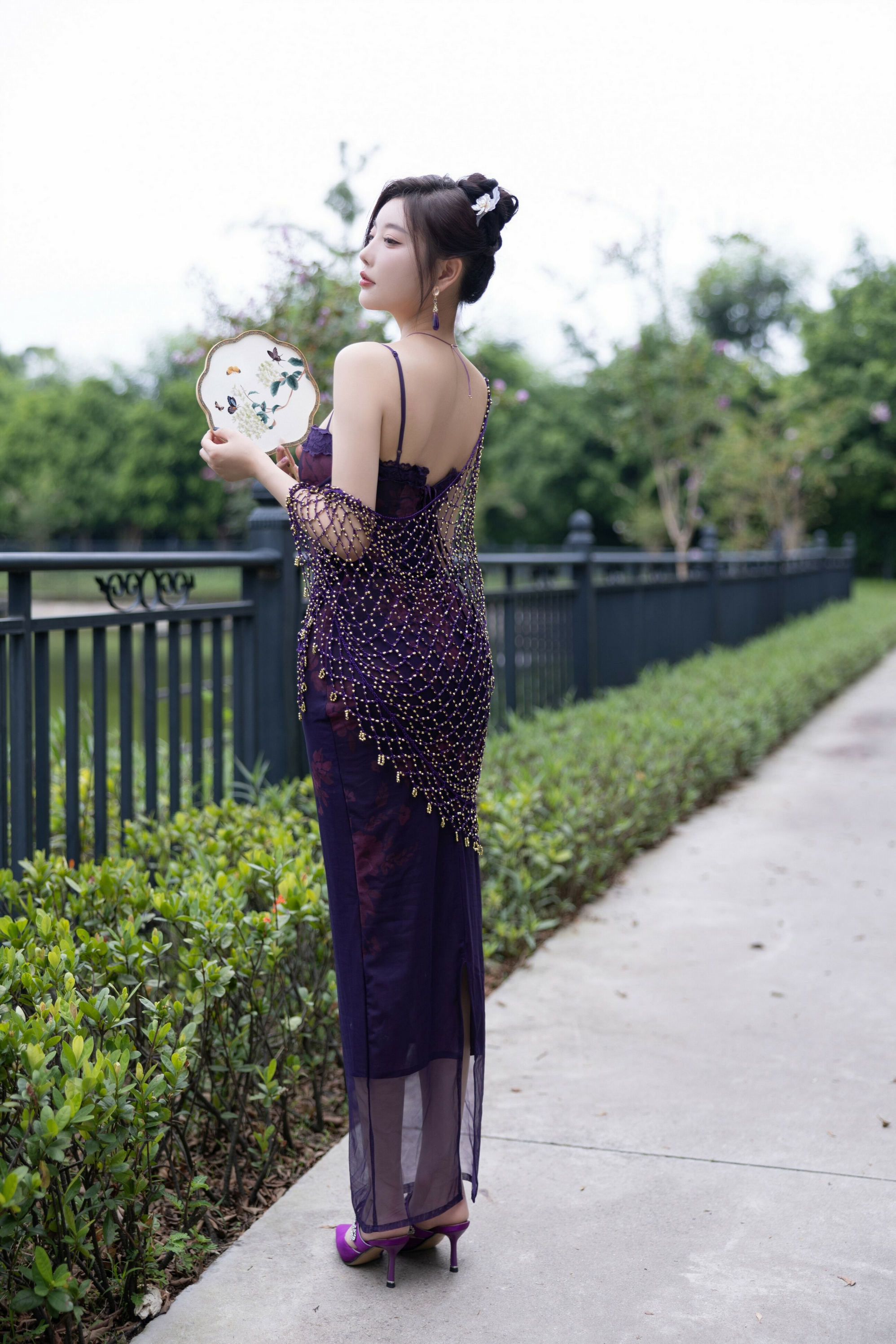 [秀人内购] 杨晨晨 诱人私拍福利 紫色情趣内衣