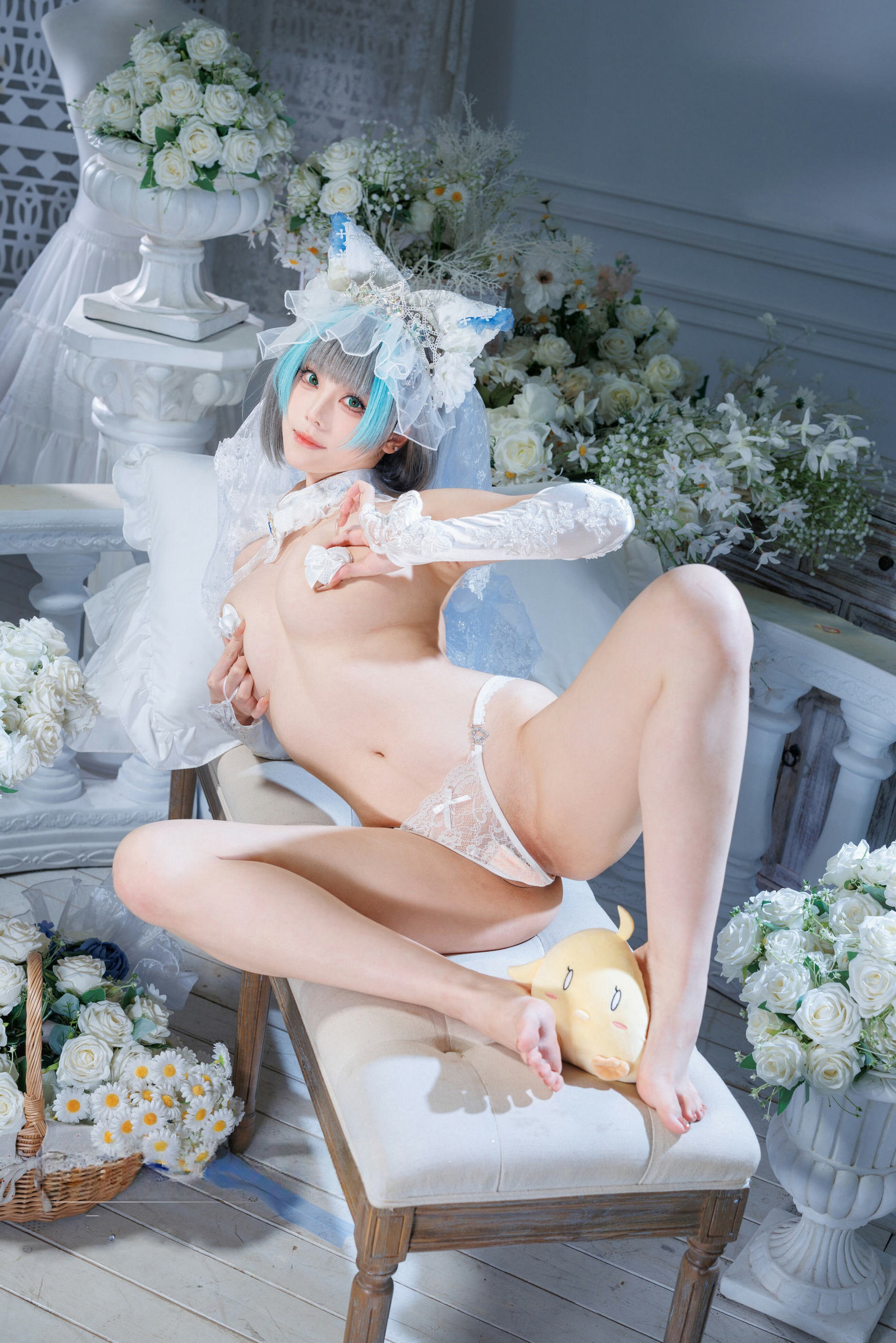 [COSPLAY]蜜汁猫裘 – 柴郡花嫁 [128P]