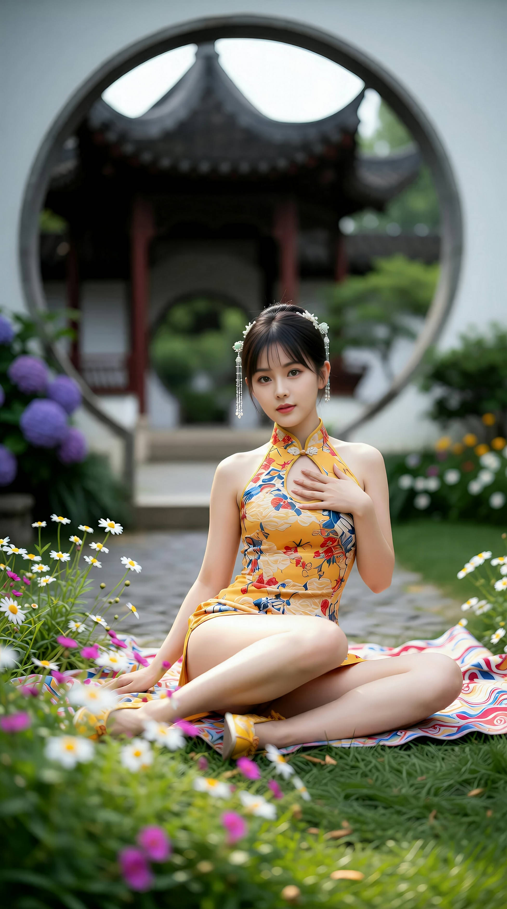 [AiGirl] 茗灵儿 黄色旗袍 [77P]