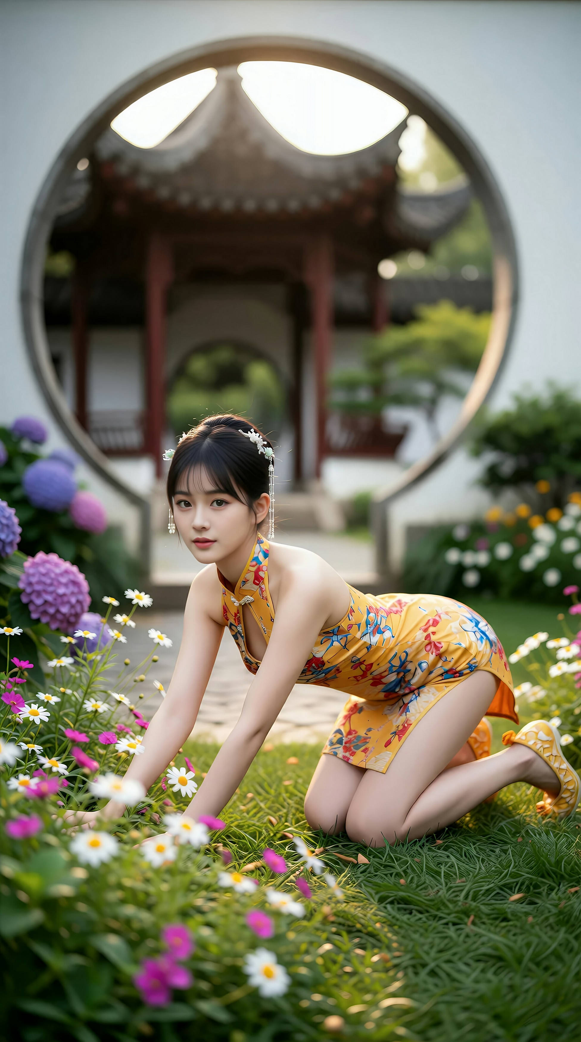 [AiGirl] 茗灵儿 黄色旗袍 [77P]