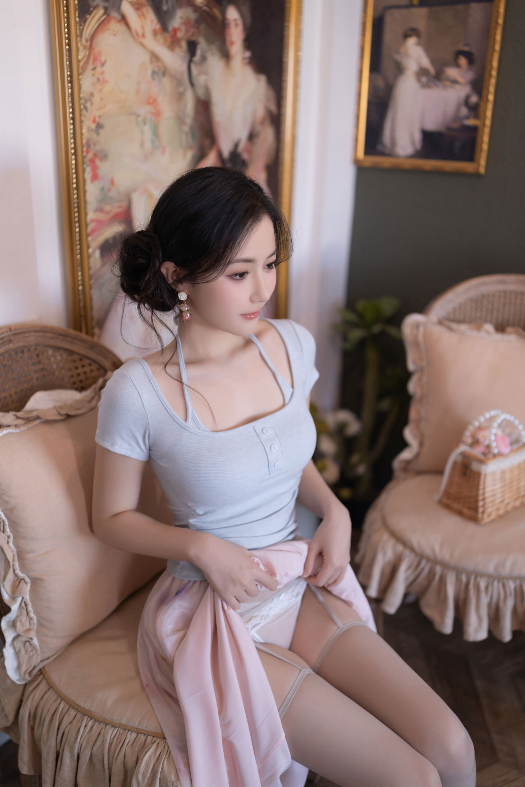 [秀人内购] 鱼子酱 诱人私拍福利 森系
