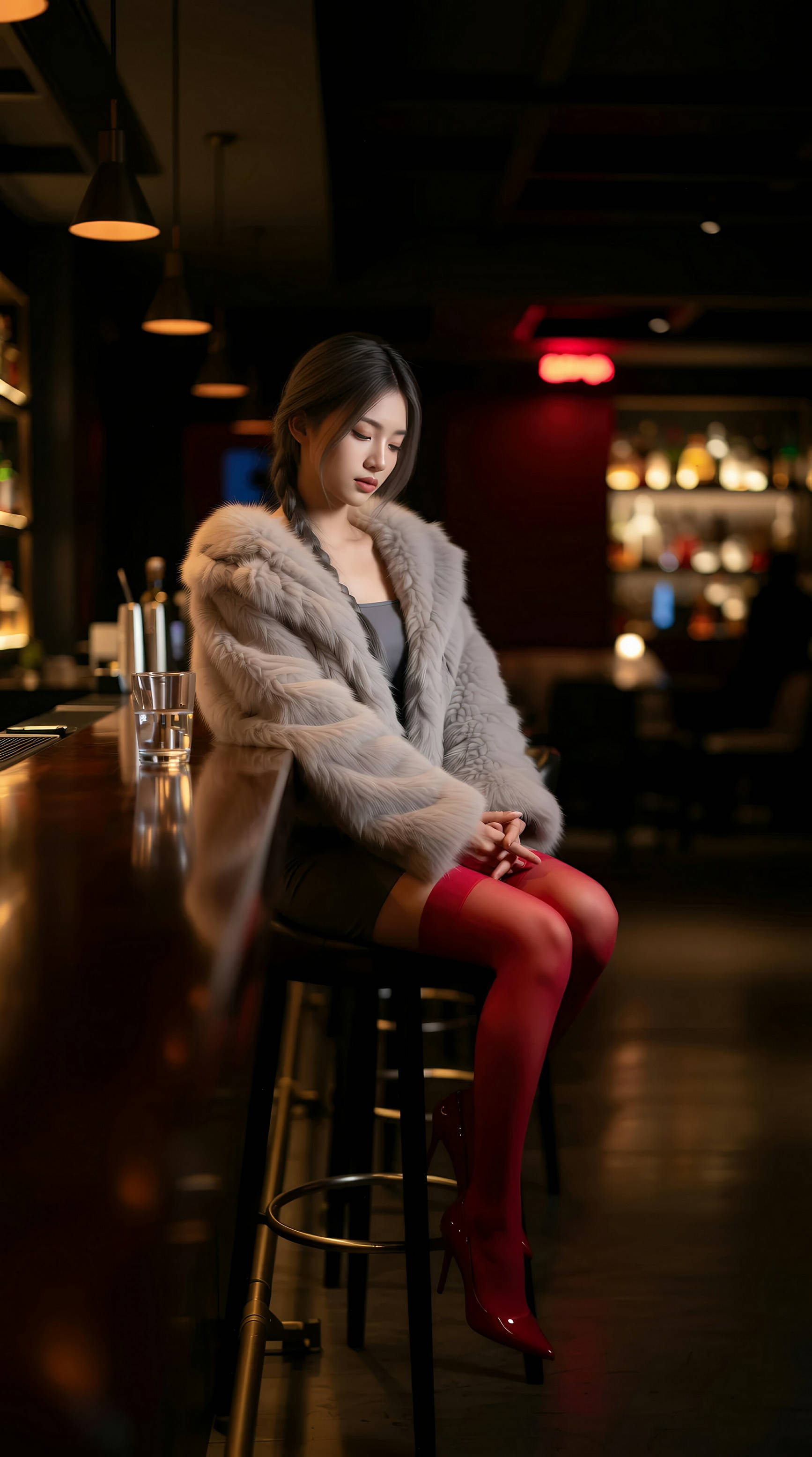[AiGirl] 熙蕾学姐ruby 红色丝袜 [86P]