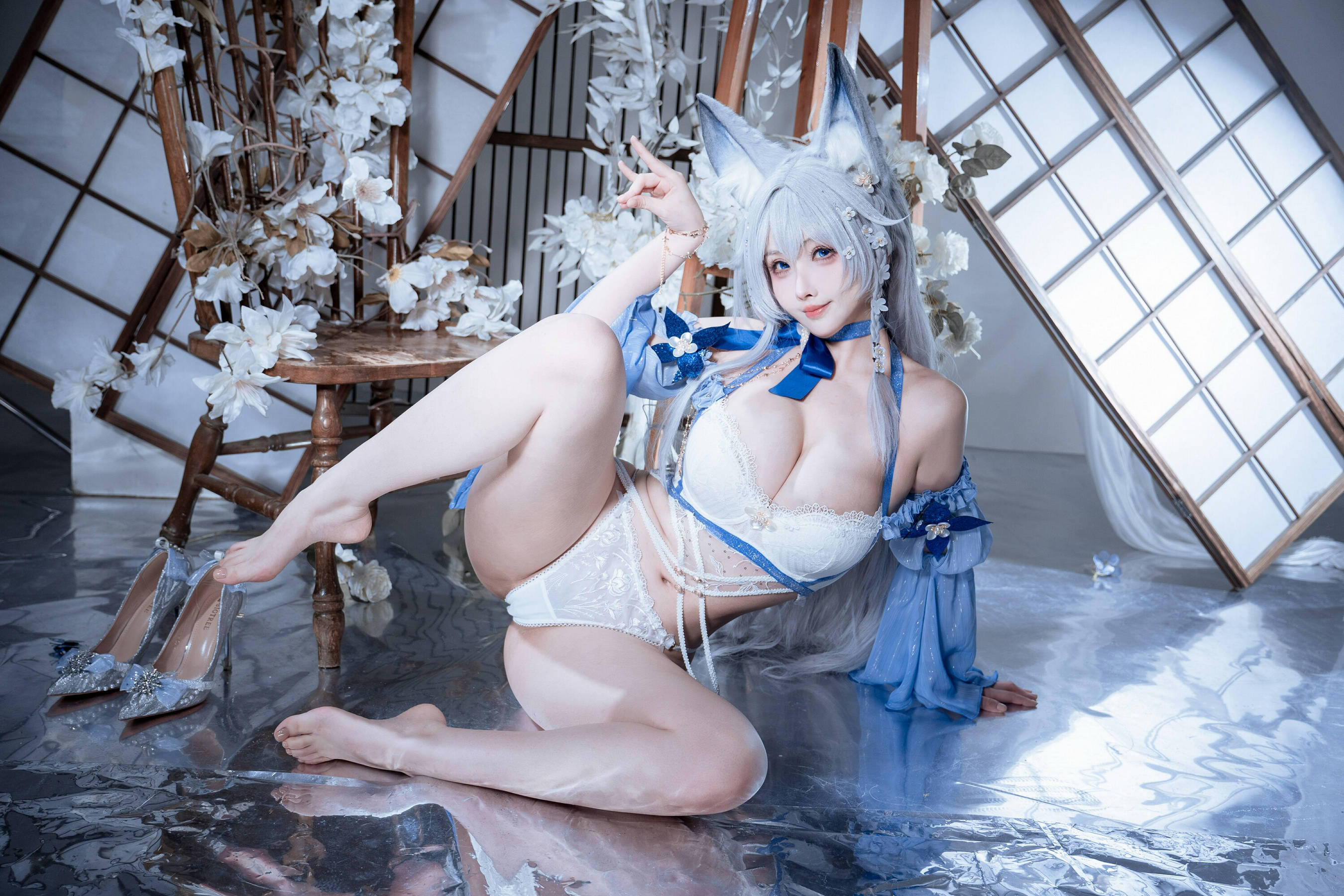 [COSPLAY]rioko凉凉子 – 碧蓝航线 水色夏日信浓