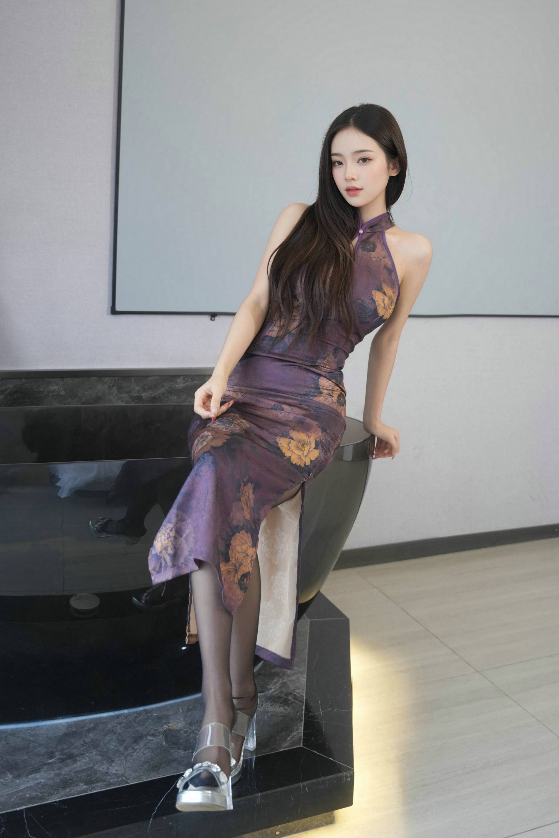 [秀人内购] 小奶娇 诱人私拍福利 性感黑丝