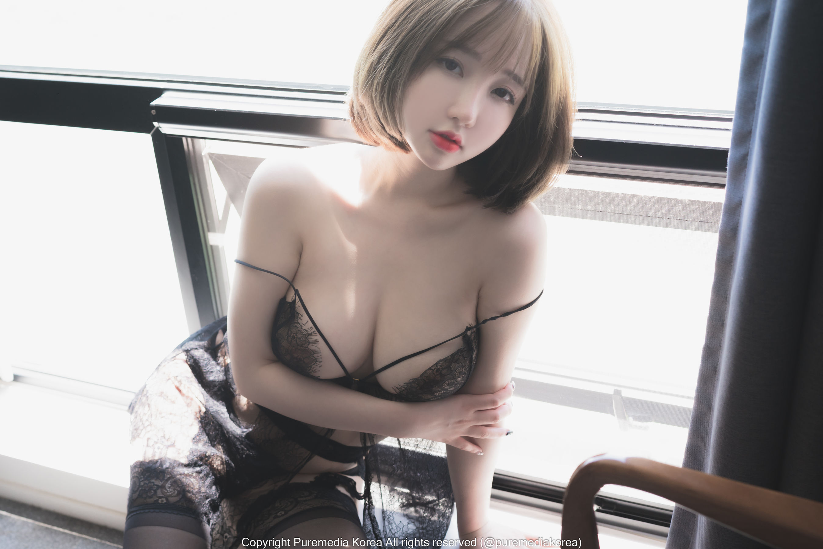 [PURE MEDIA] Yeeun 黑白薄纱 [95P]