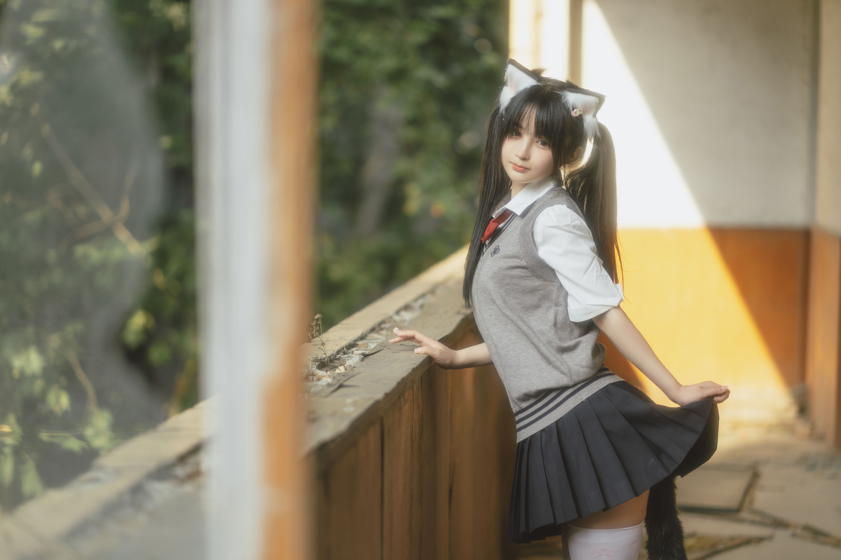 [COSPLAY] 桜井宁宁 – 废墟JK