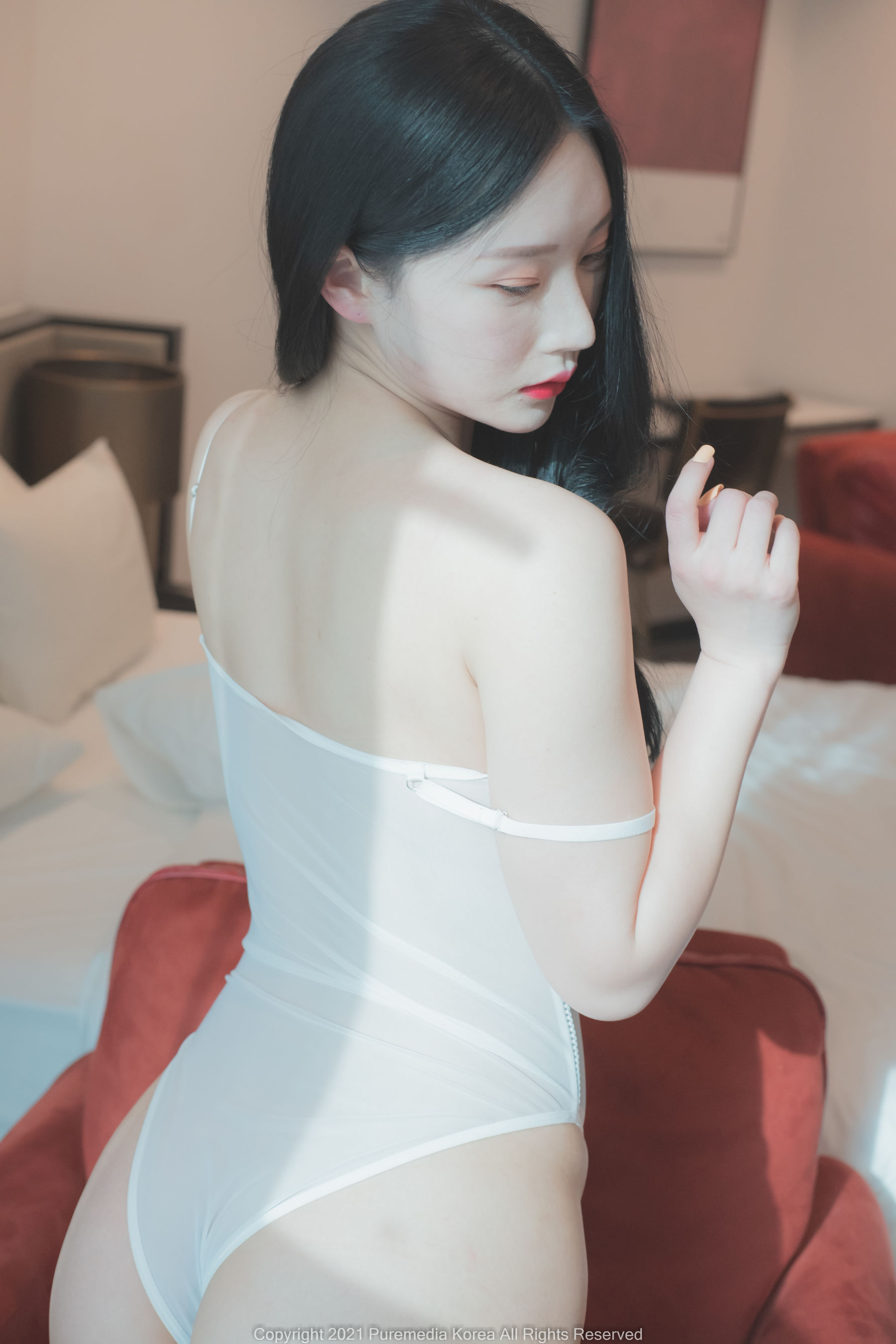 [PURE MEDIA] Riha 白色连体内衣 [40P]