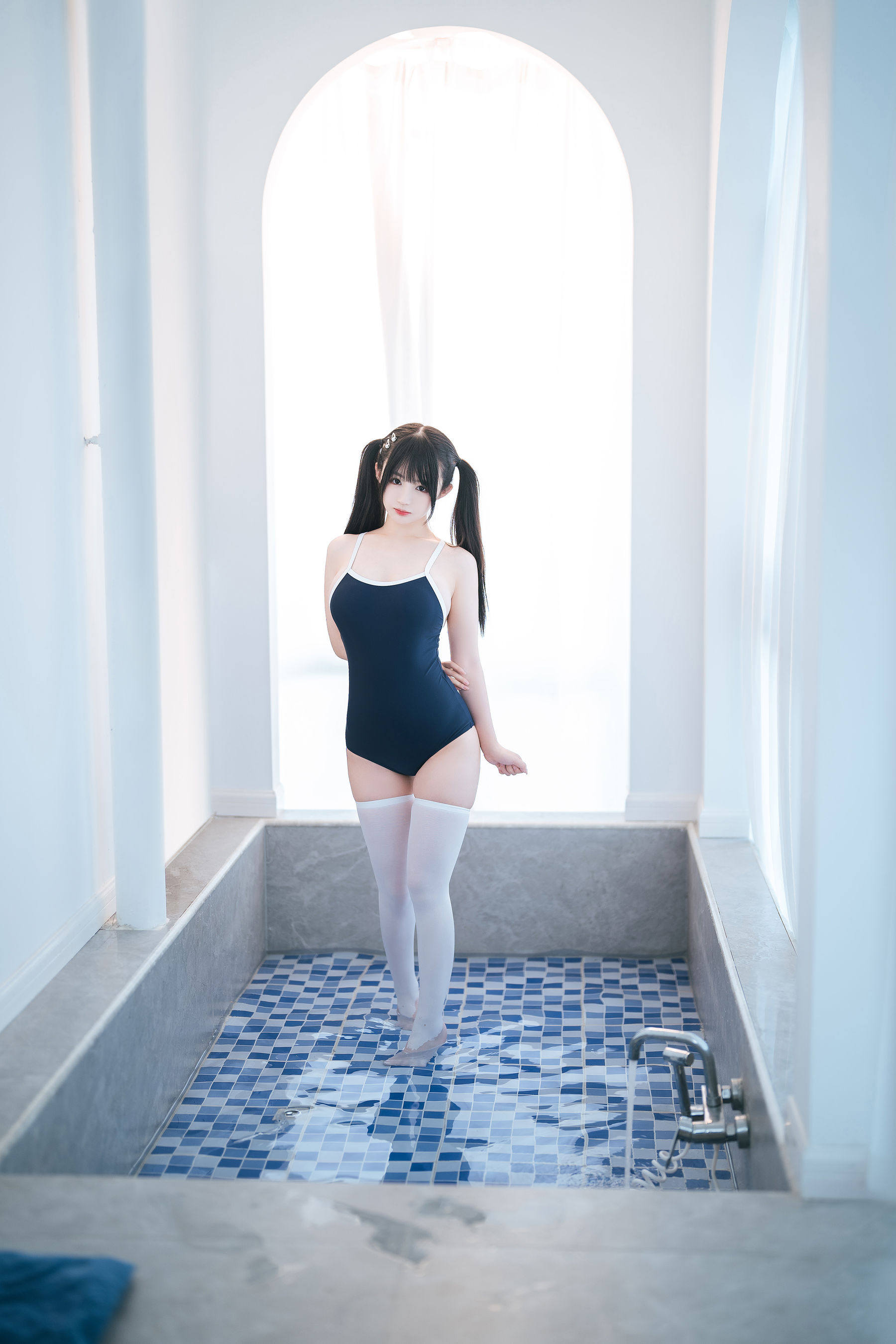 [COSPLAY] 桜井宁宁 – 白丝死库水
