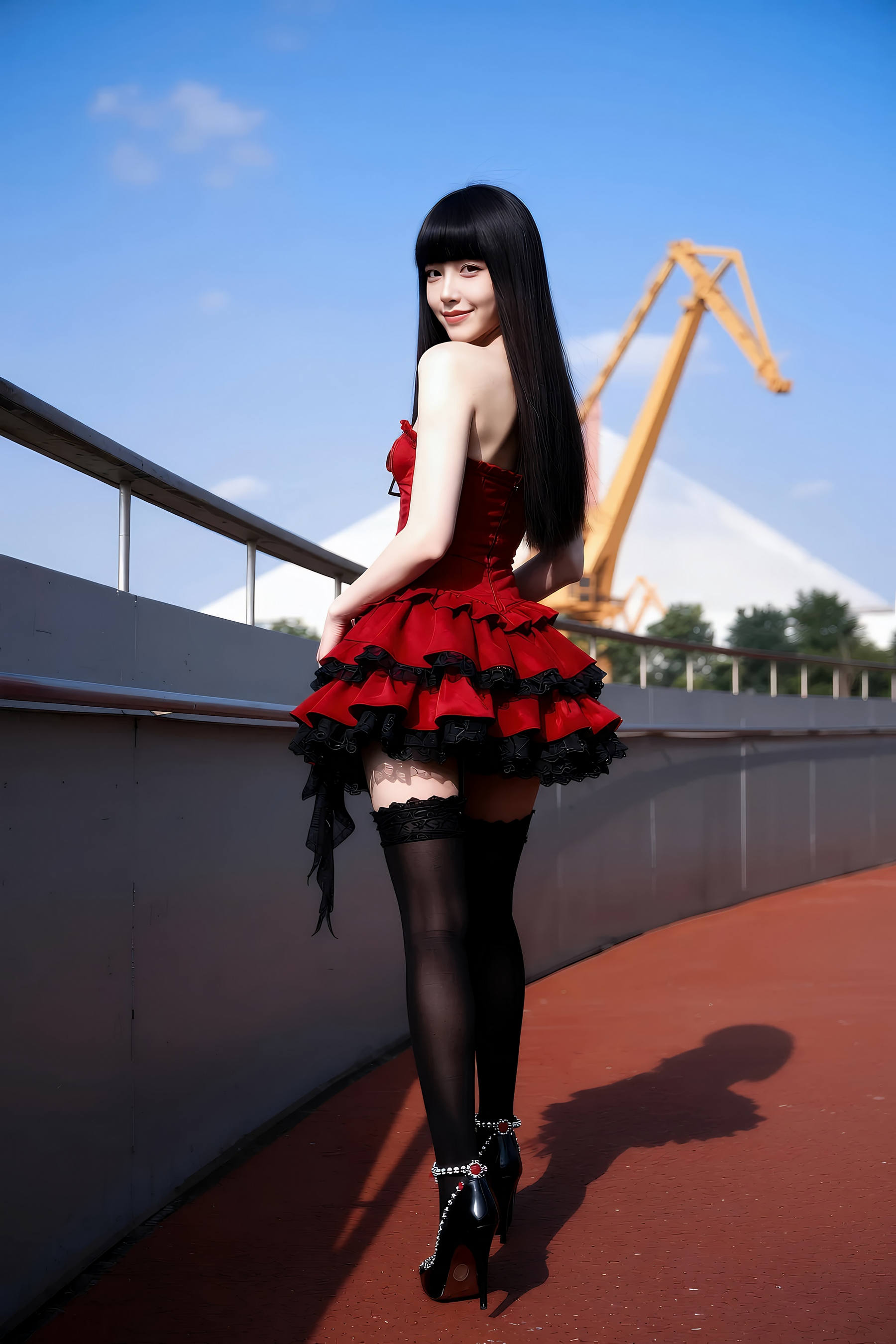 [AiGirl] 九歌lina 红裙黑丝 [75P]