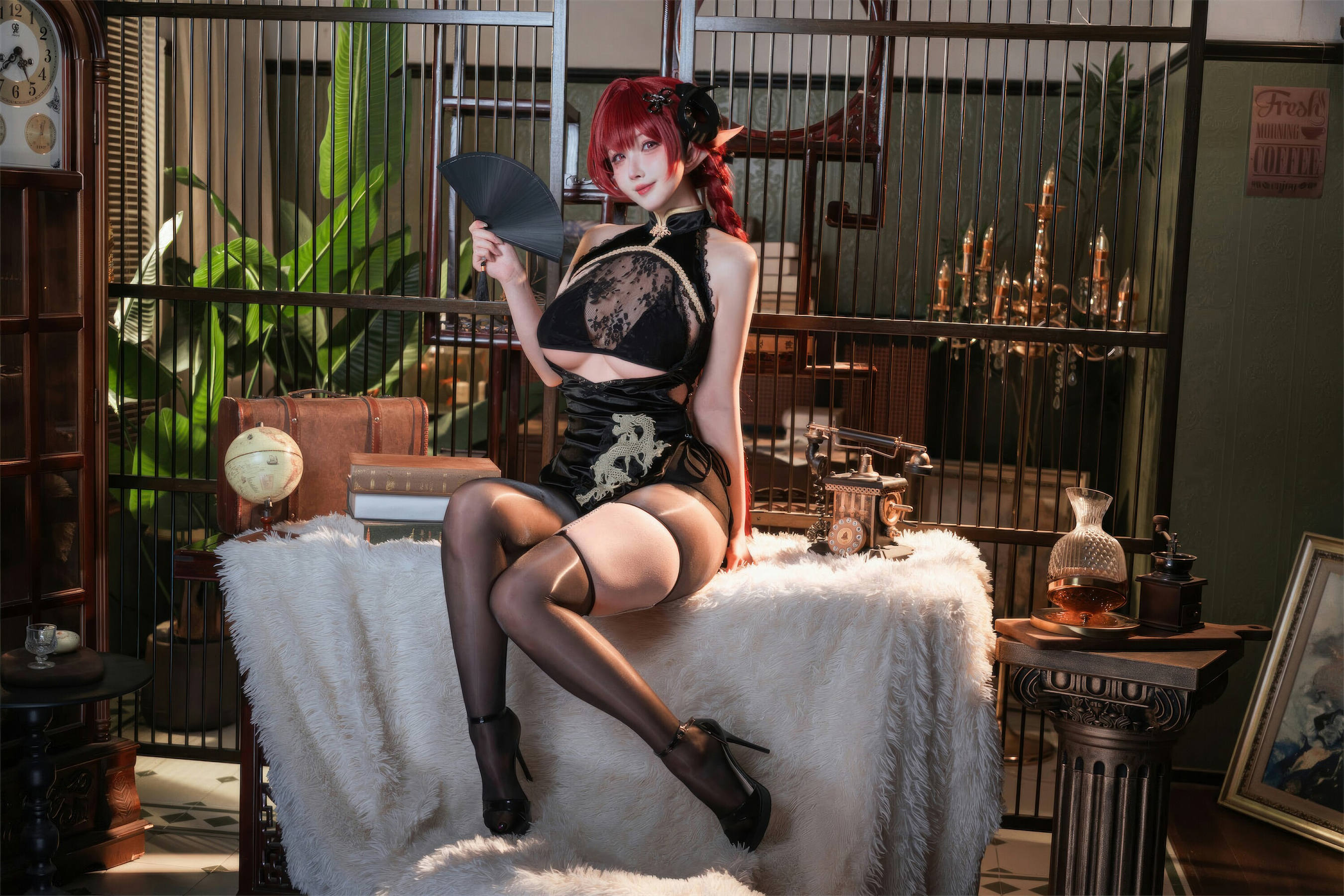[COSPLAY]rioko凉凉子 – 碧蓝航线 兴登堡旗袍·深阁舞戏