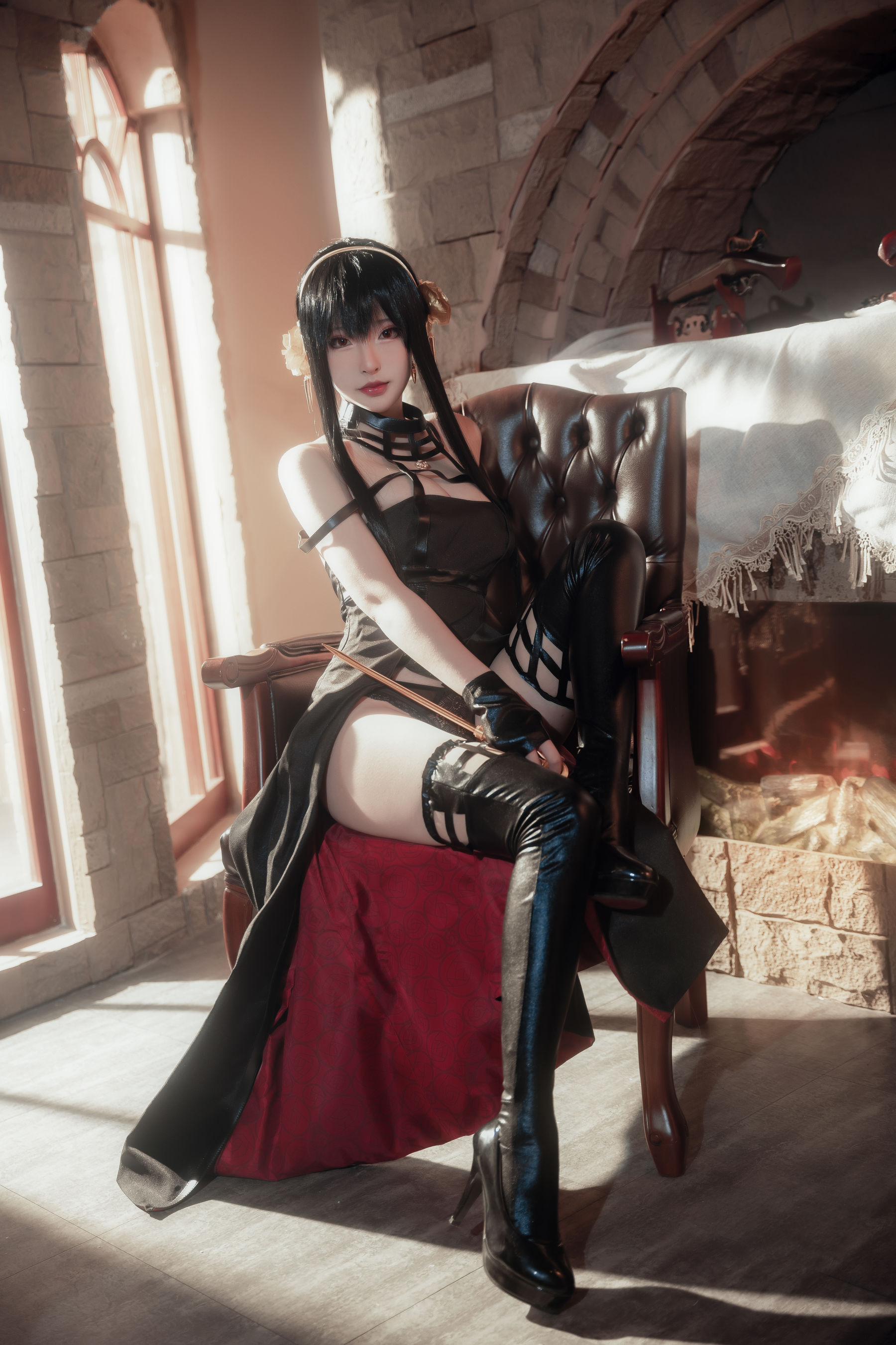 [COSPLAY] 清水由乃 间谍过家家 约尔战斗服