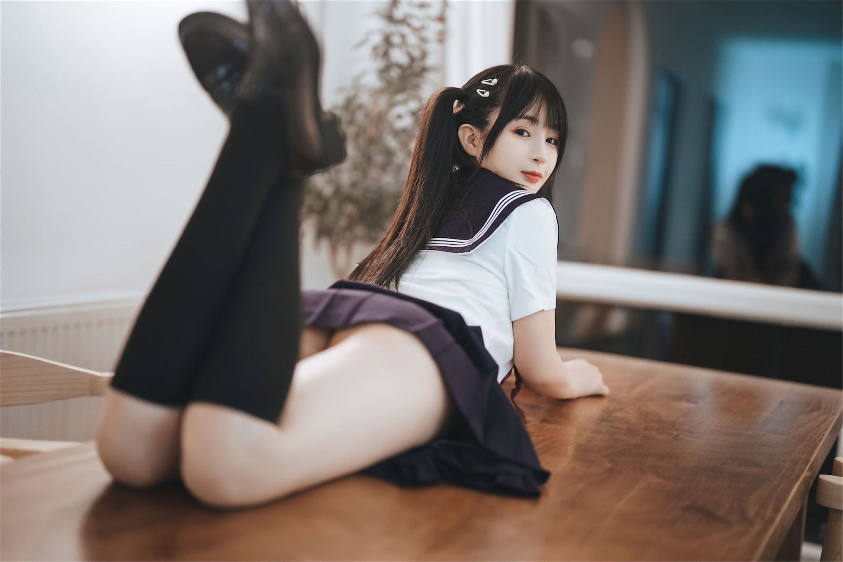 [COSPLAY] 桜井宁宁 – 双马尾JK