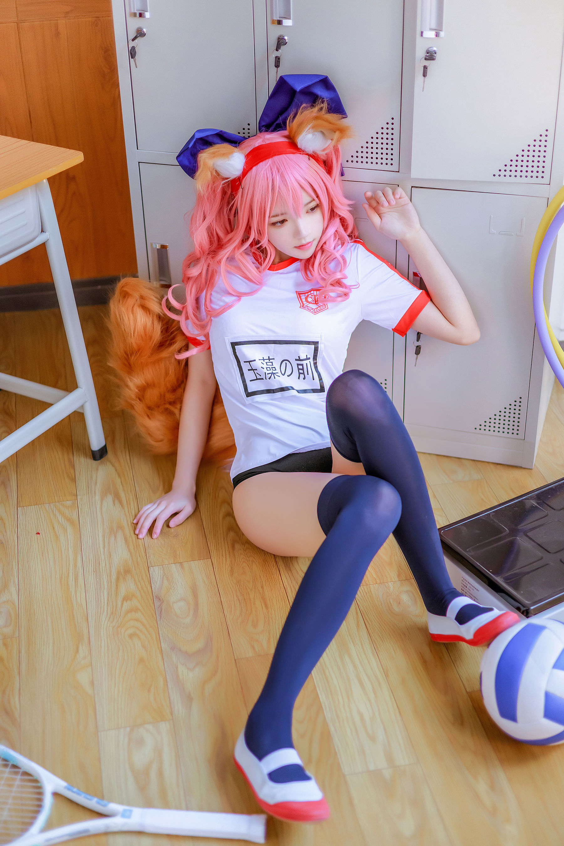 [COSPLAY] 桜桃喵 – 玉藻前体操服