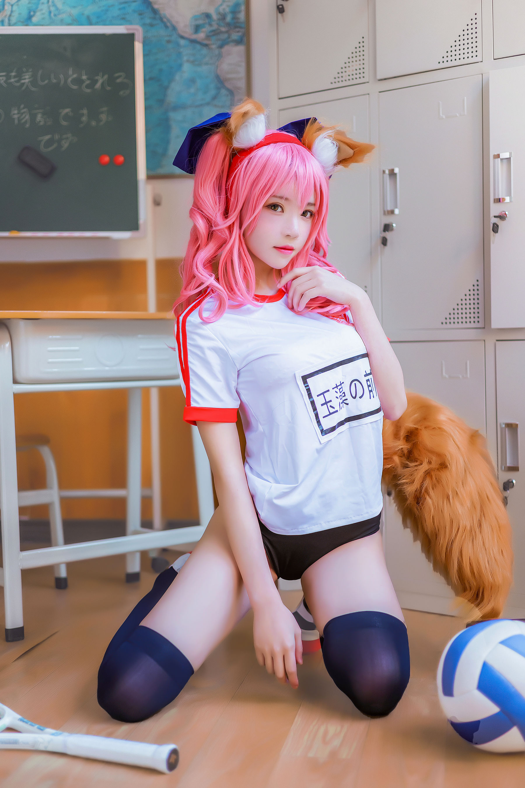[COSPLAY] 桜桃喵 – 玉藻前体操服