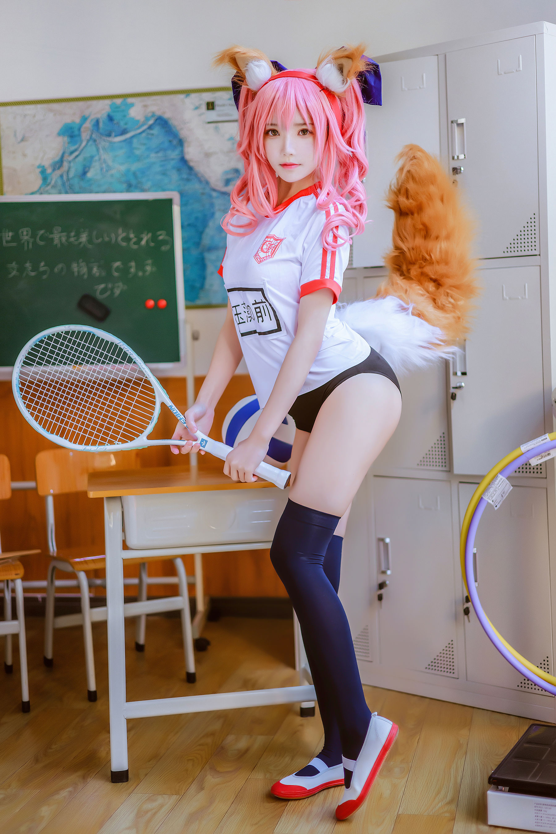 [COSPLAY] 桜桃喵 – 玉藻前体操服