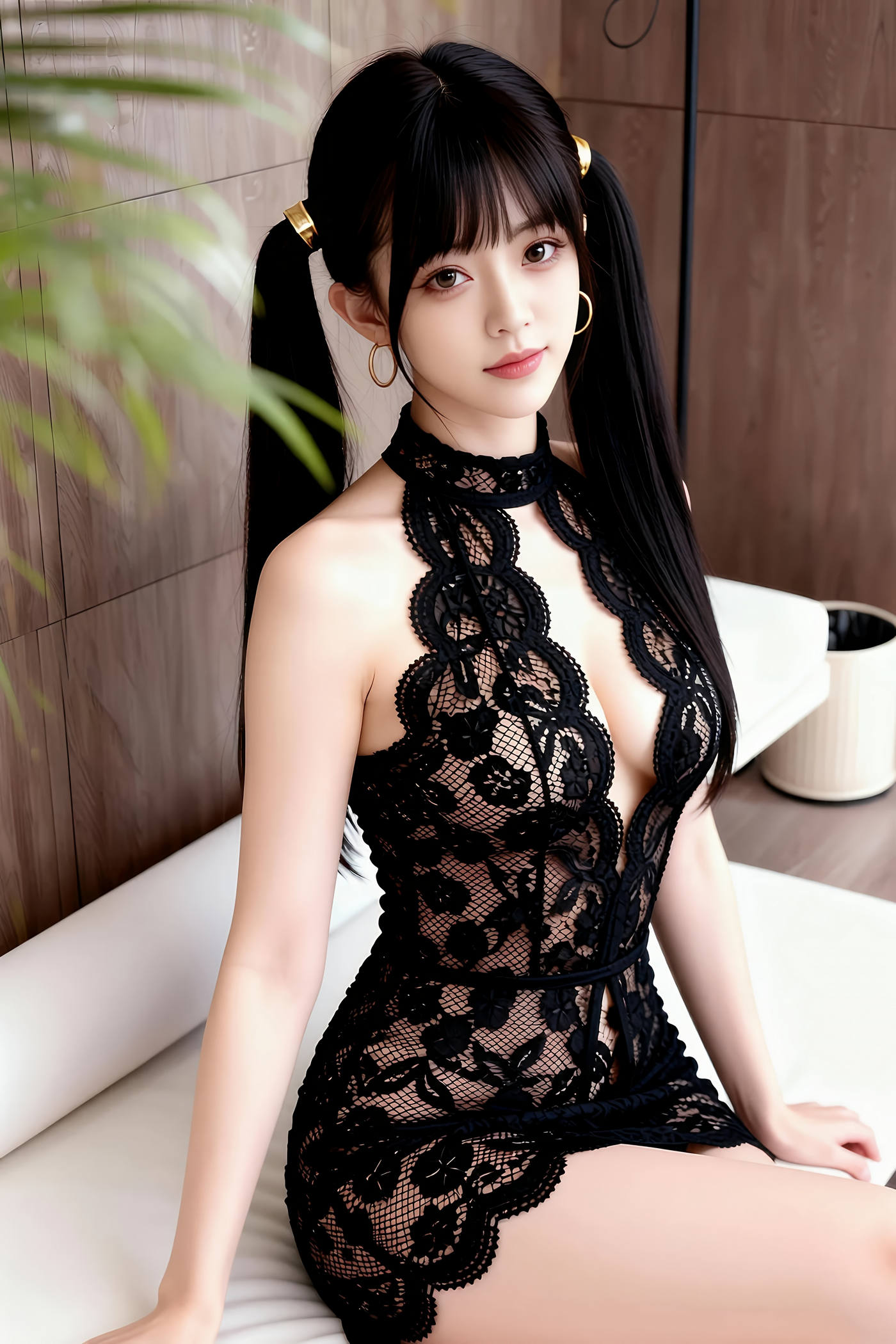 Gallery - [AiGirl] 柚柚sasa 性感黑色透视 [70P] - 麻豆夹-美女图片-性感写真 - image 5