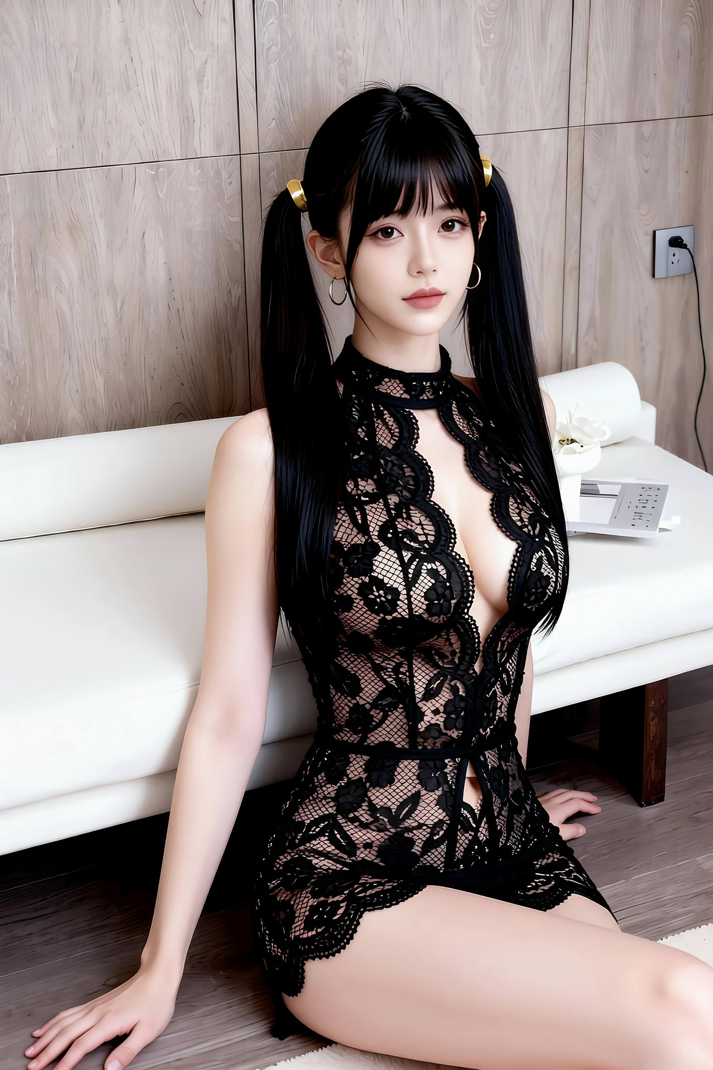 Gallery - [AiGirl] 柚柚sasa 性感黑色透视 [70P] - 麻豆夹-美女图片-性感写真 - image 6