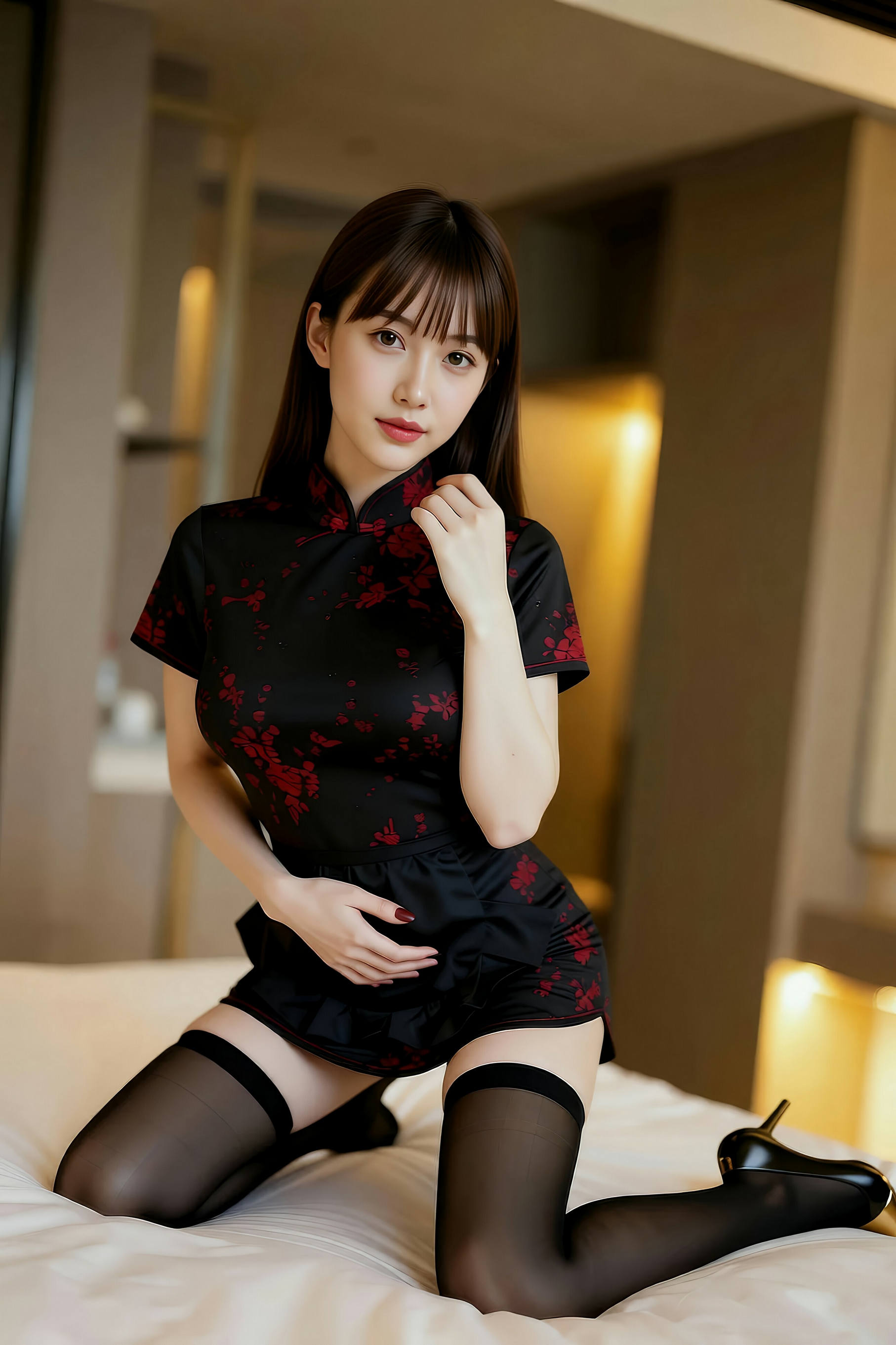 Gallery - [AiGirl] 婉婉 黑丝旗袍 [85P] - 麻豆夹-美女图片-性感写真 - image 1