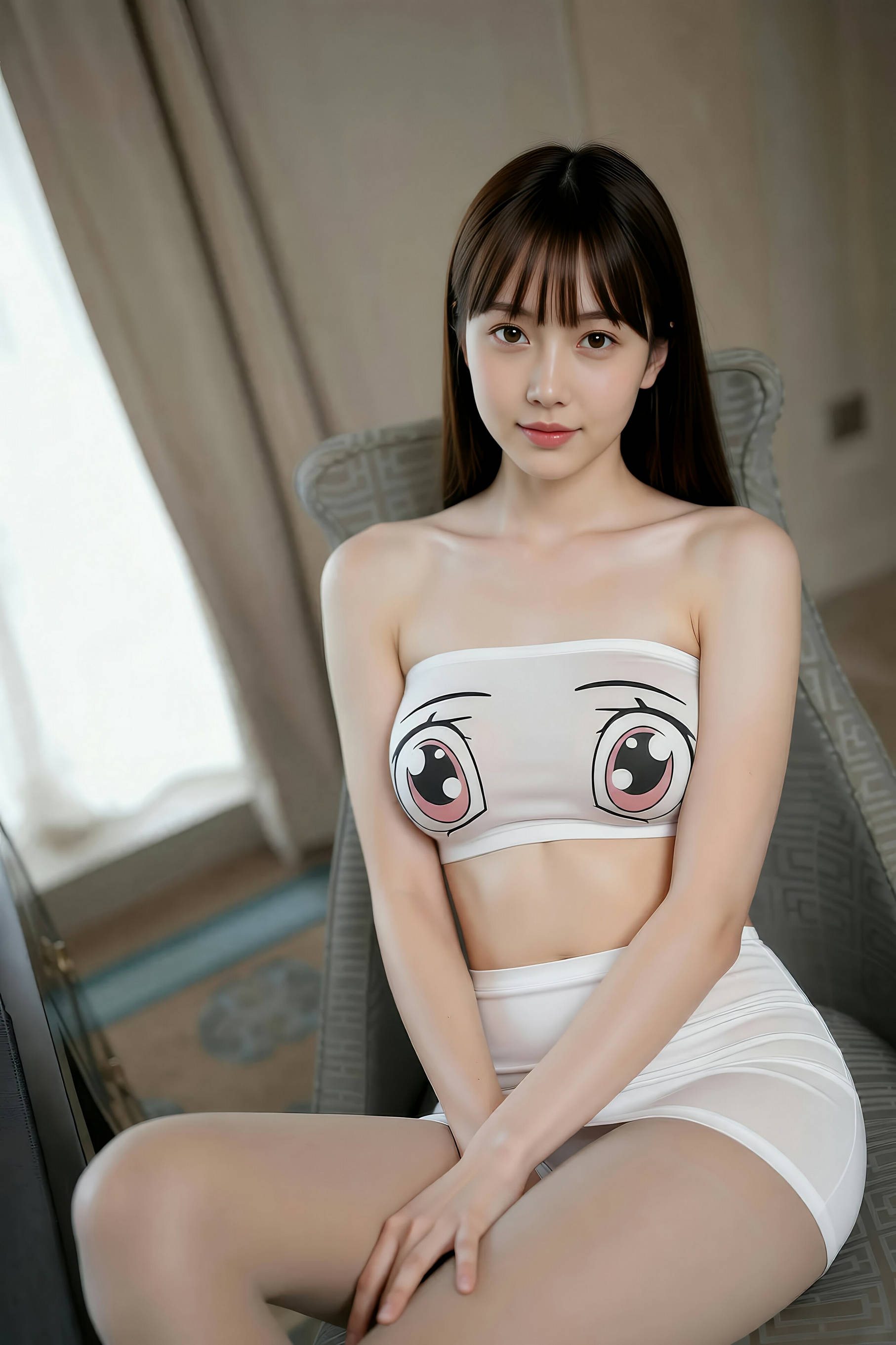 Gallery - [AiGirl] 婉婉 白色短裙抹胸 [91P] - 麻豆夹-美女图片-性感写真 - image 1