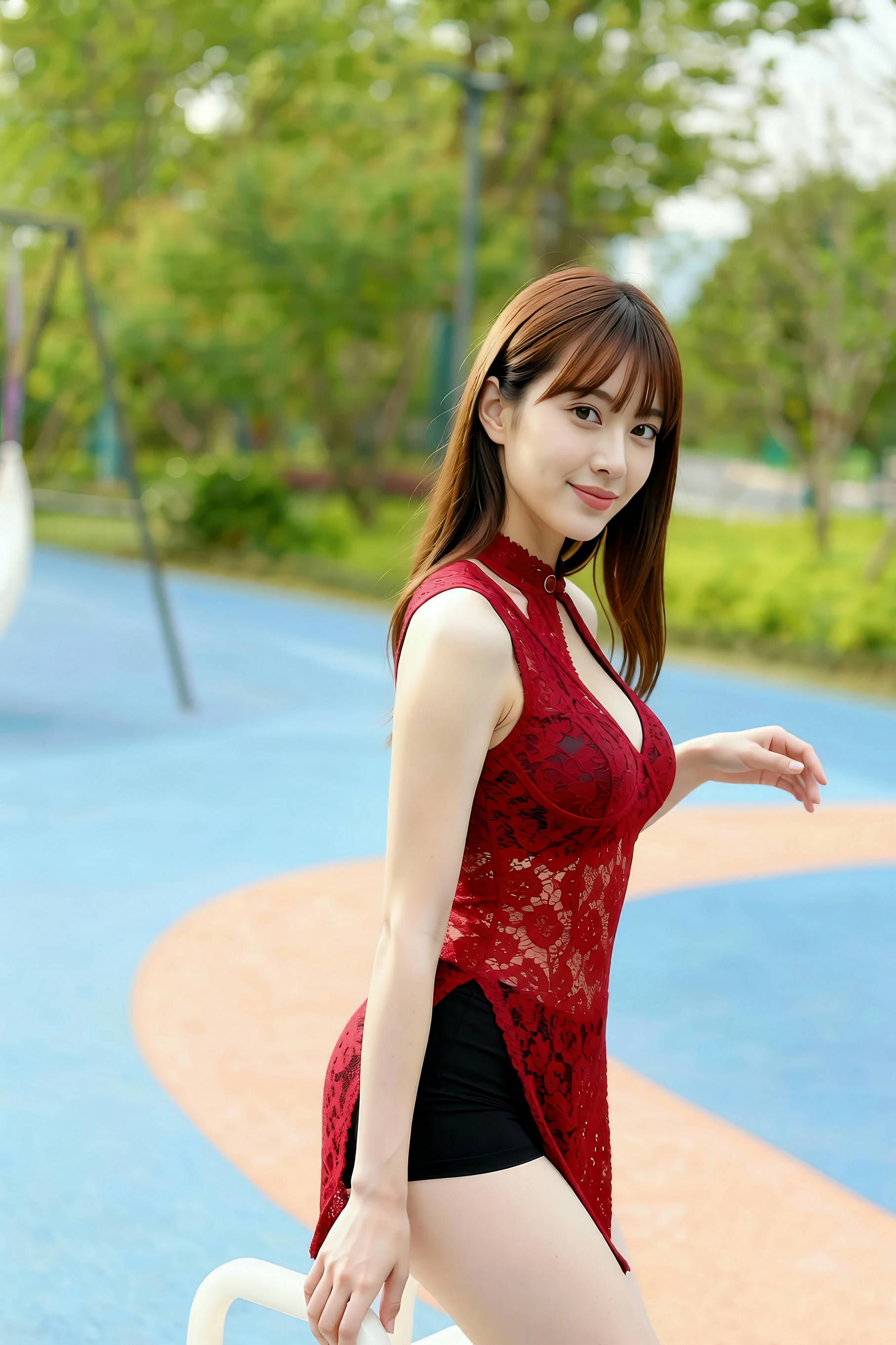 [AiGirl] 婉婉 红色透视 [82P]