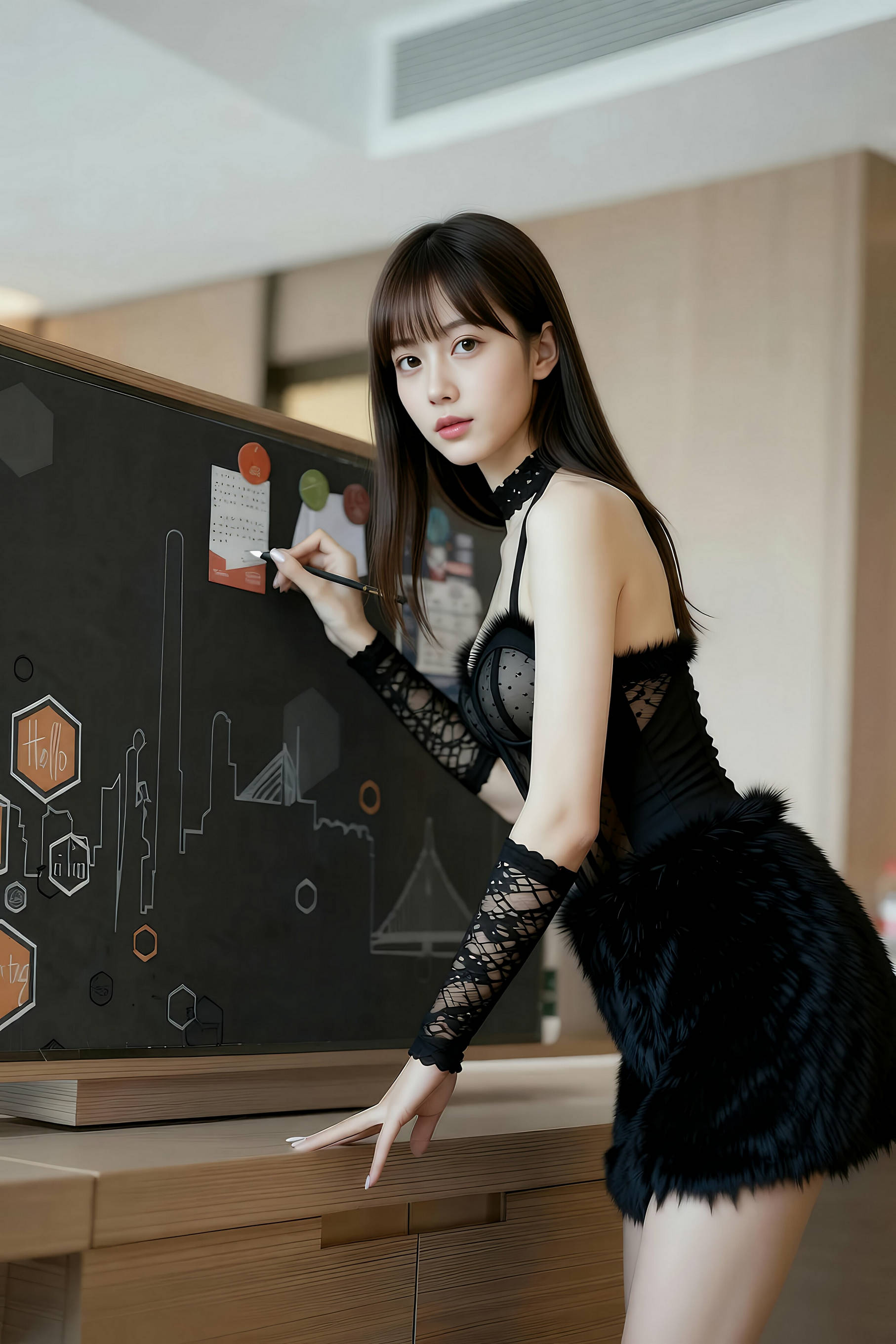 Gallery - [AiGirl] 婉婉 条纹蕾丝 [85P] - 麻豆夹-美女图片-性感写真 - image 8