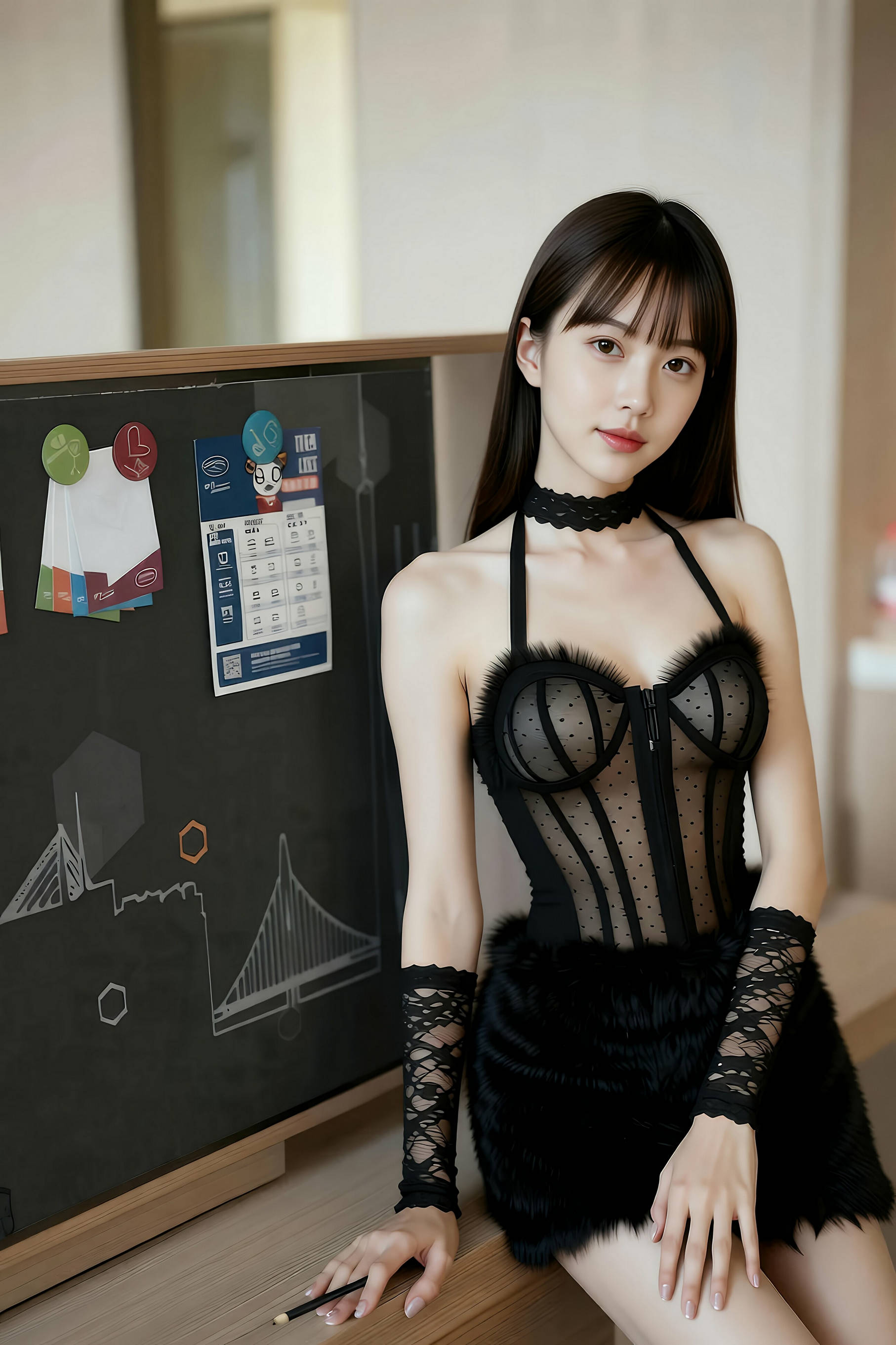 Gallery - [AiGirl] 婉婉 条纹蕾丝 [85P] - 麻豆夹-美女图片-性感写真 - image 1